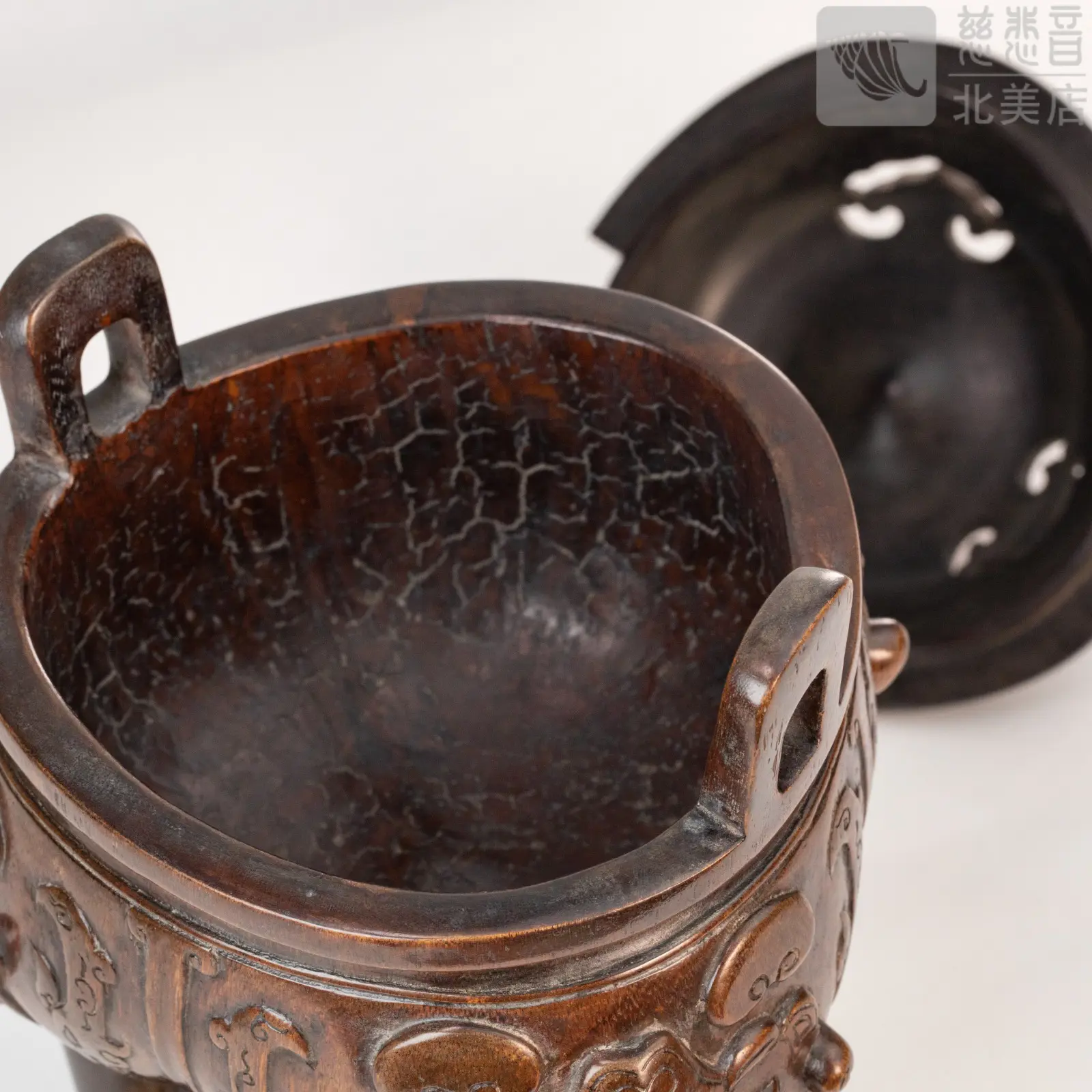 Taotie Precious Tripod Cauldron Agarwood Incense Burner, Qing Dynasty, Qianlong Period - Grandmaster JinBodhi's Collection